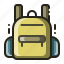 backpack, bag, equipment, school, stationery 