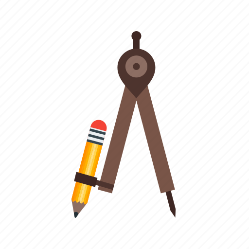 Compass, draw, drawing, engineering, equipment, object, tool icon - Download on Iconfinder