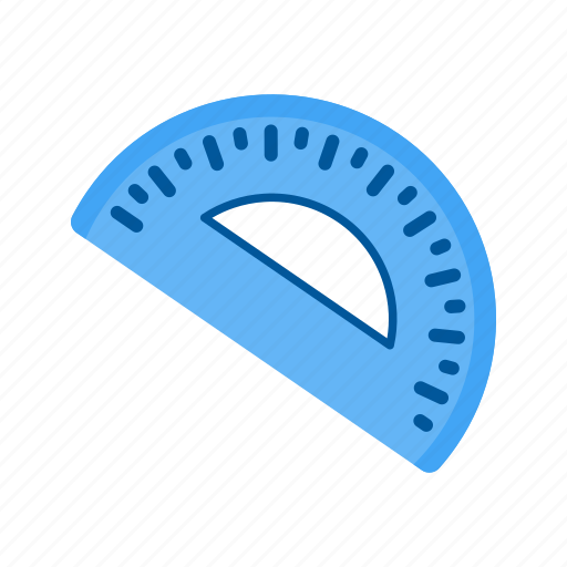 Angle, geometry, math, mathematical, measure, protractor, semi icon - Download on Iconfinder