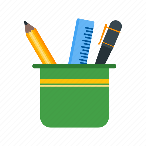Cup, glass, holder, office, pen, pencil, stationery icon - Download on Iconfinder