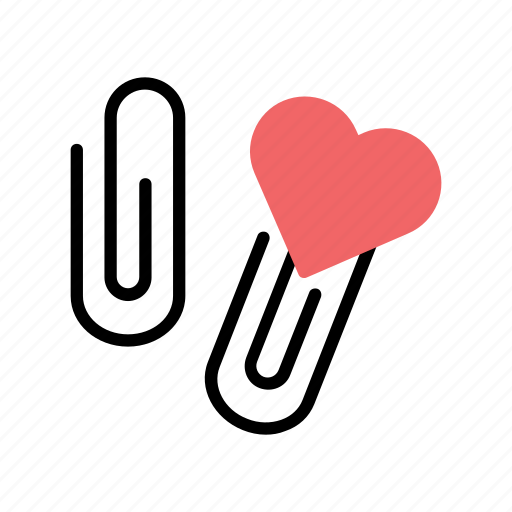 Heart, paper supplies, paperclip icon - Download on Iconfinder