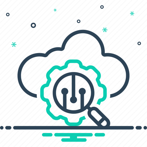Cloud analysis, cloud, analysis, data, algorithm, technology, software icon - Download on Iconfinder
