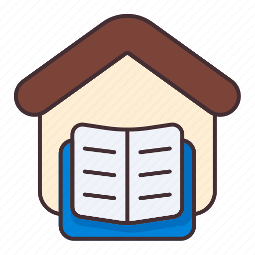 Book, home, house, learn, learning, library, school icon - Download on Iconfinder