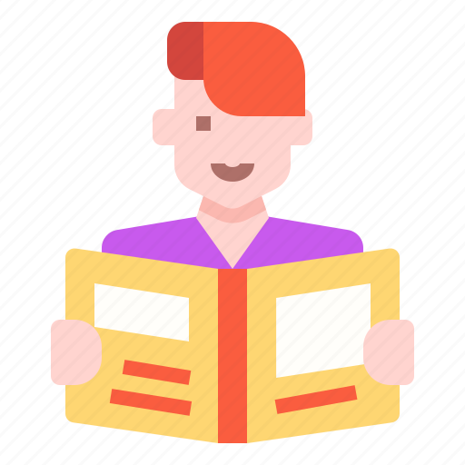 Avatar, book, education, man, people, reading, student icon - Download on Iconfinder