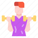 avatar, dumbbell, exercise, man, wellness, workout 