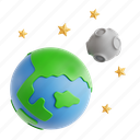 earth, planet, stem, 3d icon, 3d illustration, 3d render, natural sciences