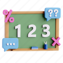math, quiz, math quiz, stem, mathematics assessment, 3d icon, 3d illustration, 3d render, problem solving 