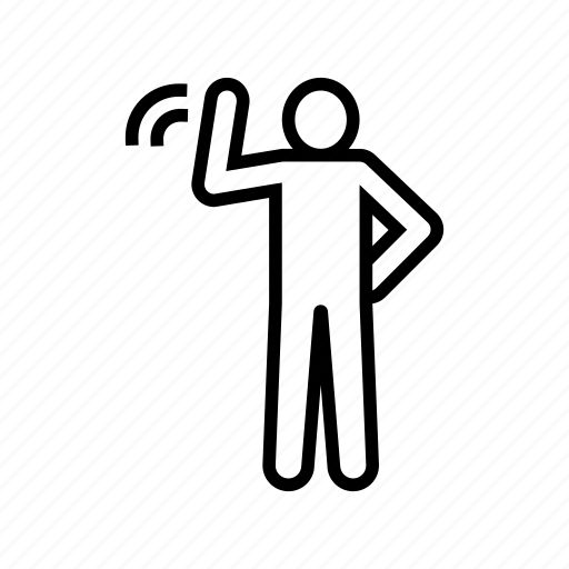Hello, hand, man, stickman, people, silhouette, human icon - Download on Iconfinder