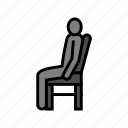 sit, man, silhouette, stickman, people, human