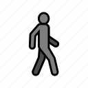walk, man, silhouette, stickman, people, human