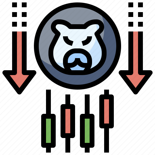 Arrow, bear down, business, downtrend, investment, market, stock icon - Download on Iconfinder