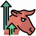 animals, bull up, business, investment, market, stock, trend 