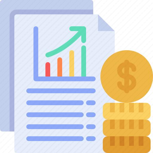 Coin, stock, market, report, graph, investment icon - Download on Iconfinder