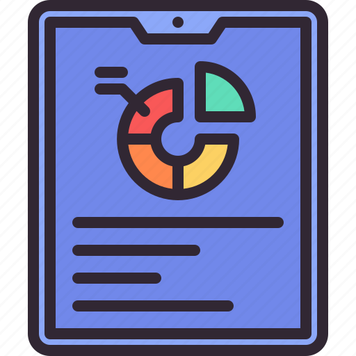Tablet, graph, pie, chart, seo, data, analytics icon - Download on Iconfinder