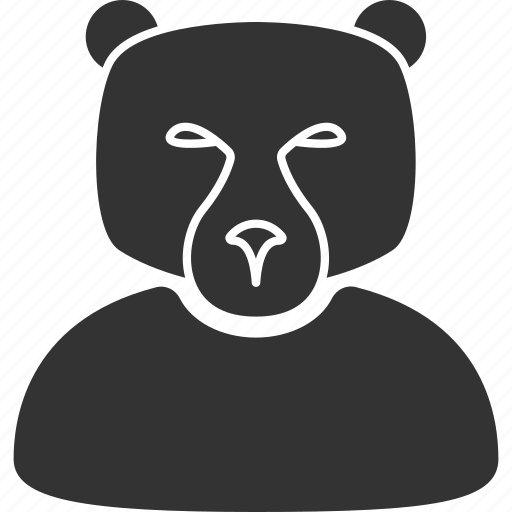 Bear, boss, grizzly head, manager, person, predator, stock trader icon - Download on Iconfinder