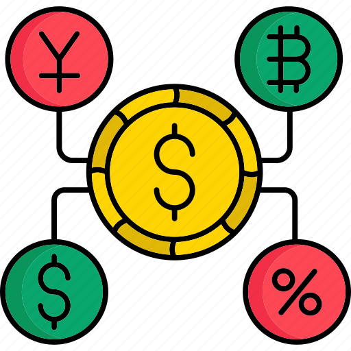 Diversification, money sources, money, earnings way, income source, income, investment icon - Download on Iconfinder