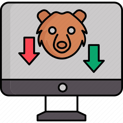 Stock market down, down stock, stock decreasing, stock market, bear market, downtrend, share value icon - Download on Iconfinder
