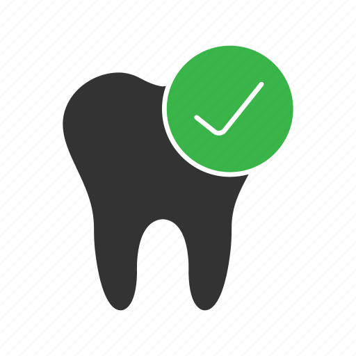 Check, checkmark, dental, healthy, heathcare, teeth, tooth icon - Download on Iconfinder
