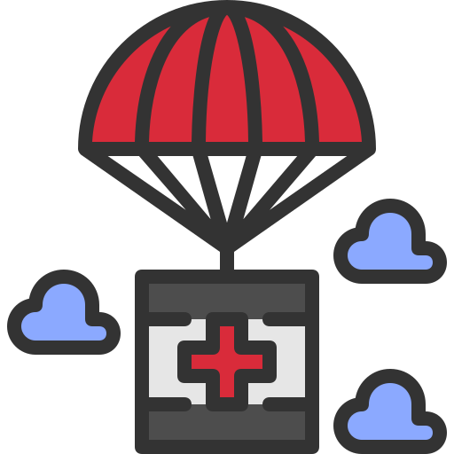 War, airdrop, emergency, health, medical icon - Free download