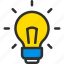 bulb, idea, light, marketing, strategy 