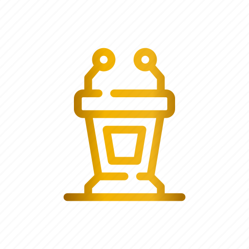 Podium, conference, microphone, lecture, communications icon - Download on Iconfinder