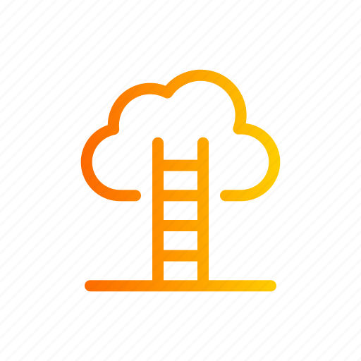Ladder, strategy, career, promotion, motivation, cloud icon - Download on Iconfinder