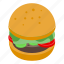streamer, burger, isometric 