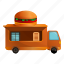 burger, car, food, truck, van 