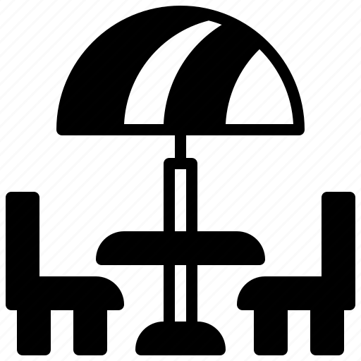 Table, outdoor, umbrella, chair, furniture icon - Download on Iconfinder