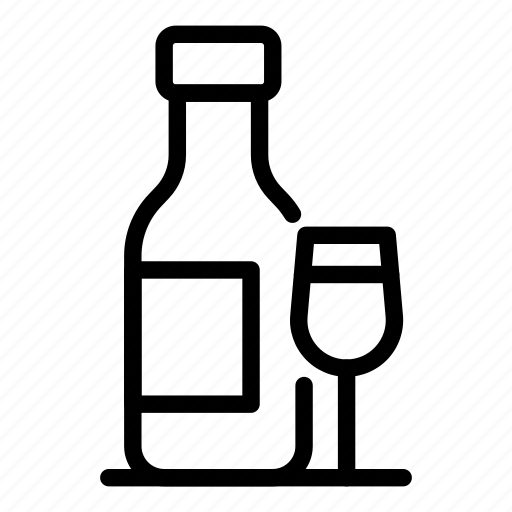 Alcohol, bottle, food, party, shopping, silhouette, wine icon - Download on Iconfinder
