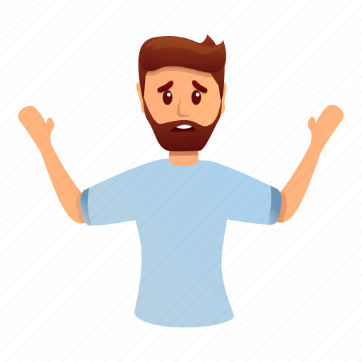 Bearded, hand, man, person, stress icon - Download on Iconfinder