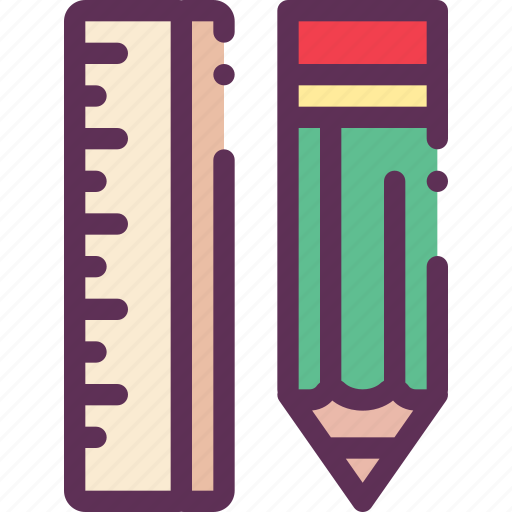 Education, pencil, ruler, school icon - Download on Iconfinder