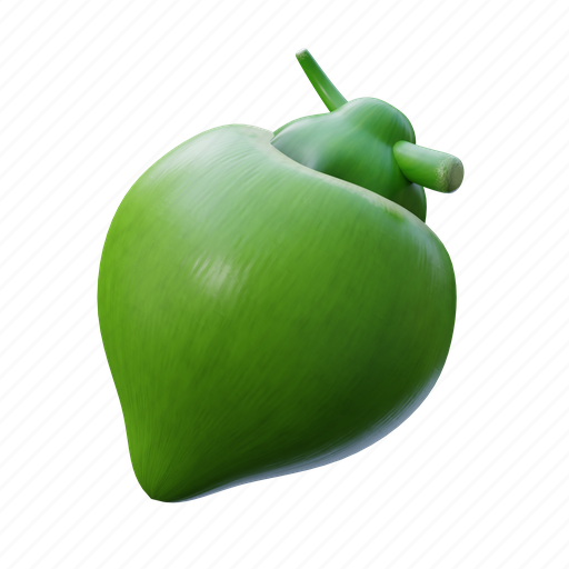 Coconut, tropical, fruit, food 3D illustration - Download on Iconfinder