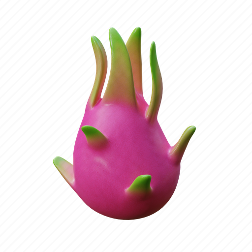 Dragon fruit, fruit, food, exotic 3D illustration - Download on Iconfinder