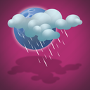 Drizzle, light drizzle, moon, night, weather, forecast icon - Download on Iconfinder