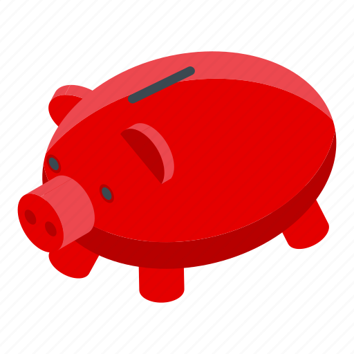 Piggy, bank, subscription, isometric icon - Download on Iconfinder