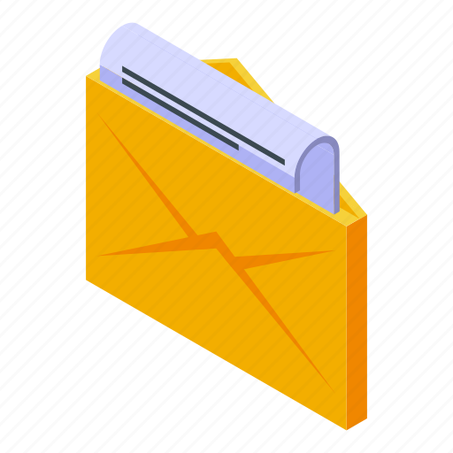 Mail, subscription, isometric icon - Download on Iconfinder