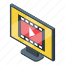 video, subscription, isometric
