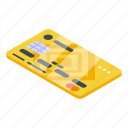 credit, card, subscription, isometric
