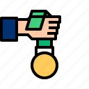 achievement, gold, medal