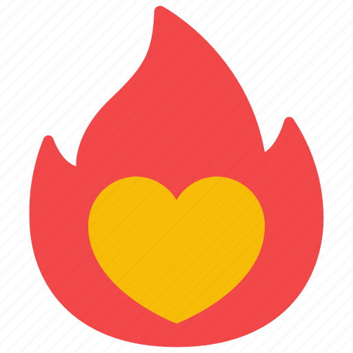 Passionate, passion, heart, burning, fire icon - Download on Iconfinder