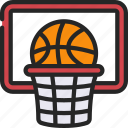 basketball, in, hoop, sport, ball, sports