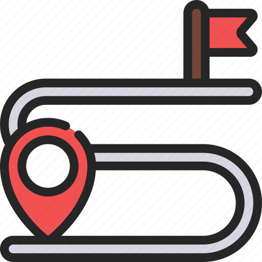 Route, to, flag, point, map icon - Download on Iconfinder
