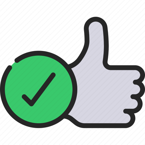 Thumbs, up, tick, thumb, hand icon - Download on Iconfinder