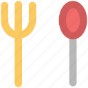 cutlery, eating, flatware, fork, restaurant, spoon, utensil