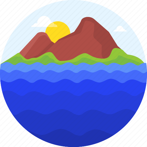 Beach, landscape, ocean, summer, swimming, waves icon - Download on Iconfinder