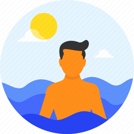 Beach, ocean, summer, swimming, travel, vacation, waves icon - Download on Iconfinder