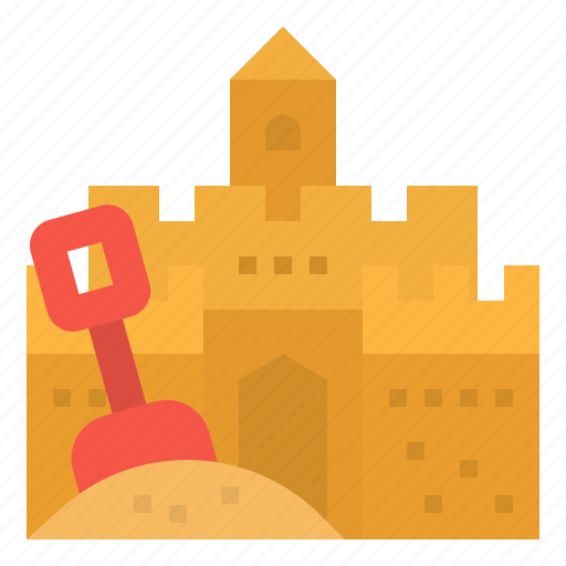 Beach, buildings, castle, childhood, sand, summertime icon - Download on Iconfinder