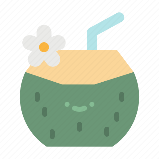 Coconut, drink, food, juice, restaurant, summer, summertime icon - Download on Iconfinder