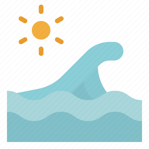 Beach, ocean, sea, summer, waves, weather, wind icon - Download on Iconfinder